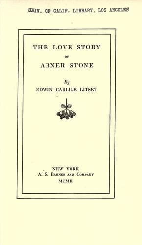 The Love Story of Abner Stone