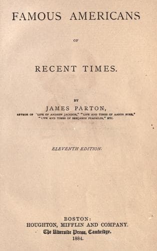 Famous Americans of Recent Times