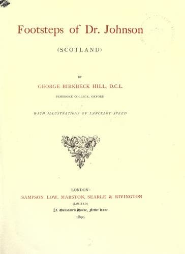 Footsteps of Dr. Johnson (Scotland)