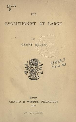 The Evolutionist at Large