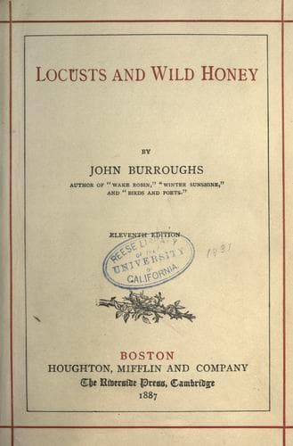 Locusts and Wild Honey