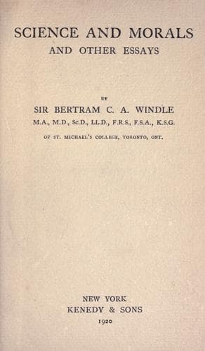 Science and Morals and Other Essays