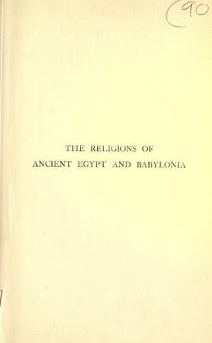The religions of ancient Egypt and Babylonia