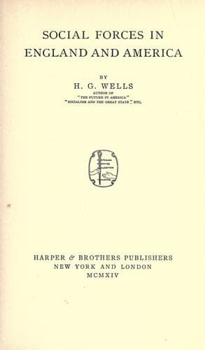 Social Forces in England and America