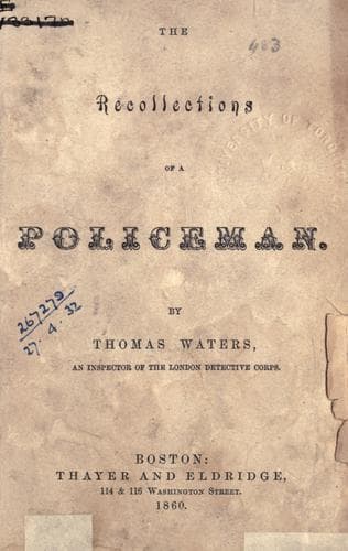 Recollections of a Policeman