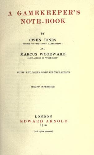A Gamekeeper's Note-book