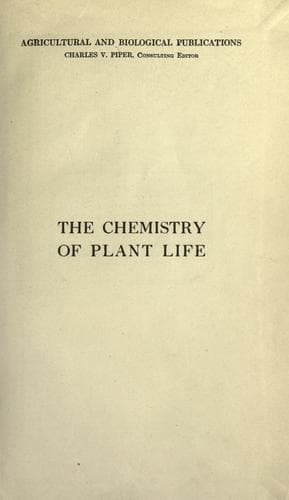 The Chemistry of Plant Life