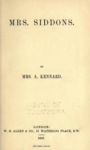 Mrs. Siddons