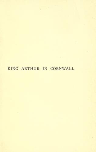 King Arthur in Cornwall