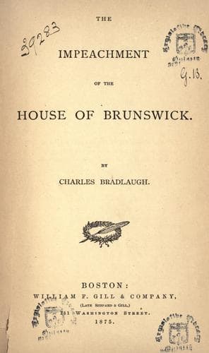 The Impeachment of the House of Brunswick