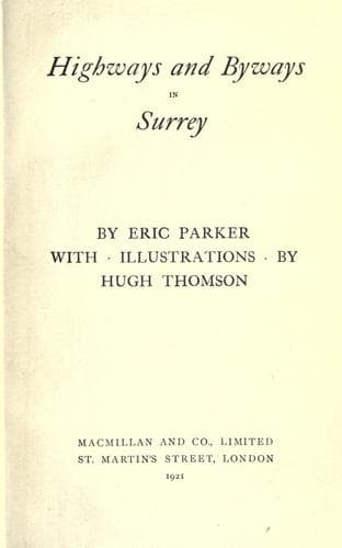 Highways and Byways in Surrey
