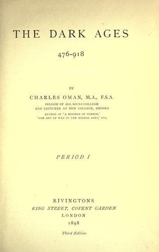 The Dark Ages, 476-918