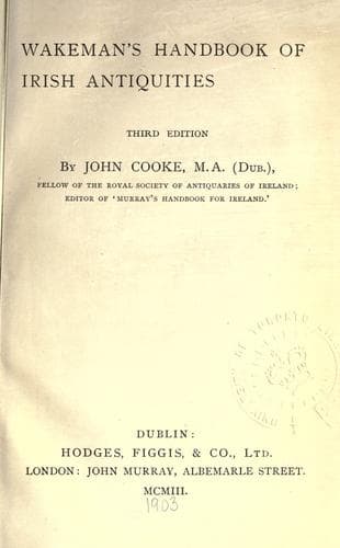Wakeman's handbook of Irish antiquities