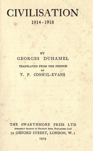 Civilisation 1914-1918
