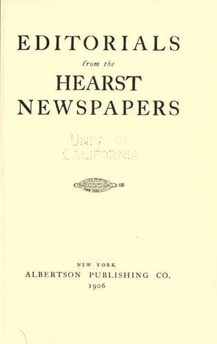 Editorials from the Hearst Newspapers