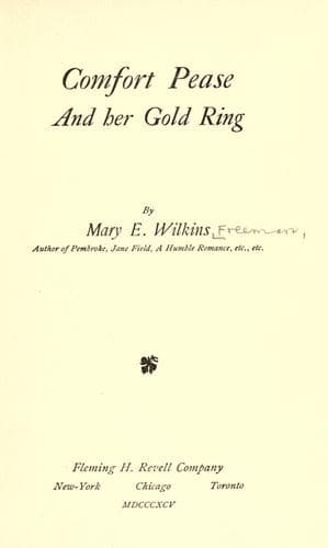 Comfort Pease and her Gold Ring