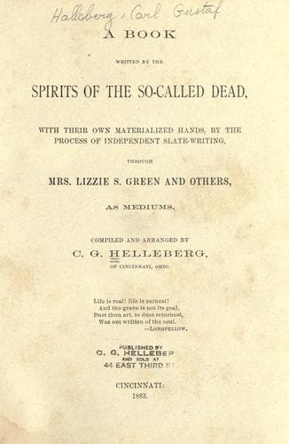 A Book Written by the Spirits of the So-Called Dead