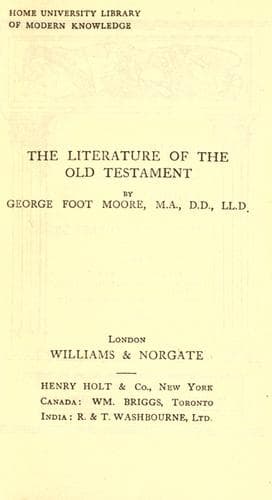 The Literature of the Old Testament