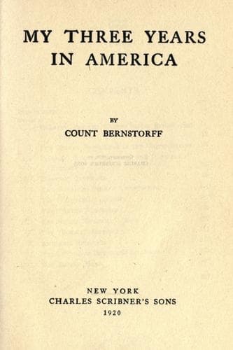 My Three Years in America