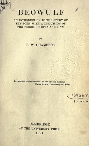 Beowulf: An Introduction to the Study of the Poem with a Discussion of the Stories of Offa and Finn