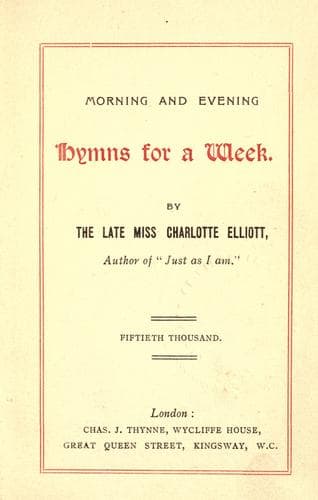Morning and evening hymns for a week