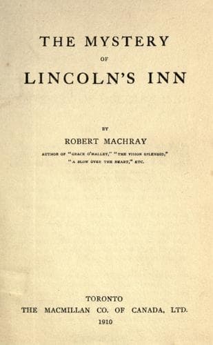The Mystery of Lincoln's Inn