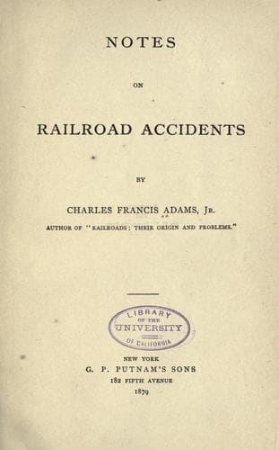 Notes on Railroad Accidents