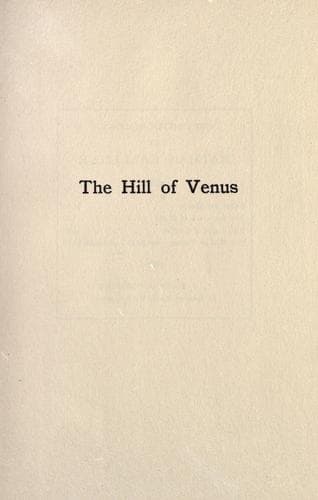 The Hill of Venus