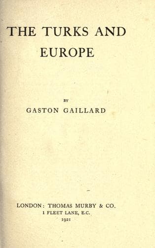 The Turks and Europe