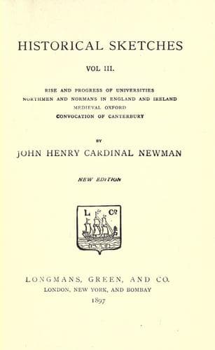Historical Sketches, Volume I (of 3): The Turks in Their Relation to Europe; Marcus Tullius Cicero; Apollonius of Tyana; Primitive Christianity