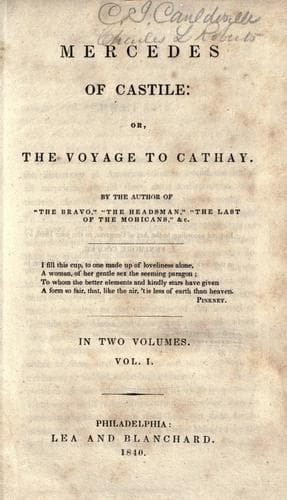 Mercedes of Castile; Or, The Voyage to Cathay
