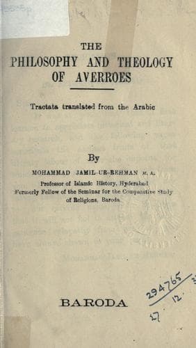 The Philosophy and Theology of Averroes