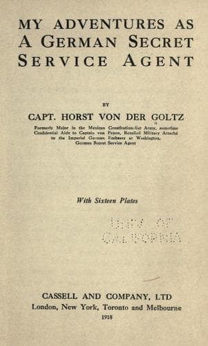My adventures as a German secret agent