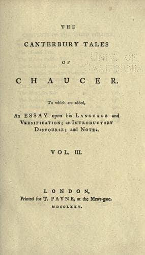 The Canterbury Tales, and Other Poems