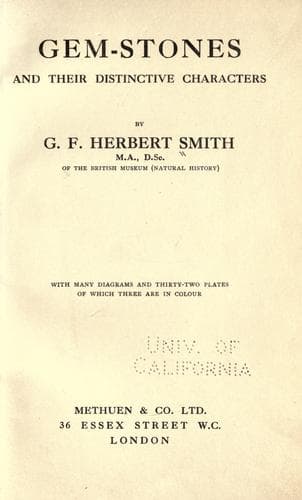Gem-Stones and Their Distinctive Characters