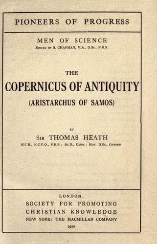 The Copernicus of Antiquity (Aristarchus of Samos)