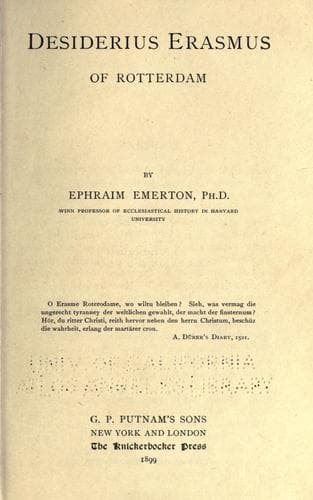Desiderius Erasmus of Rotterdam