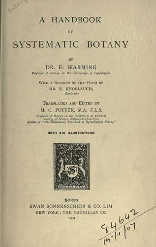 A handbook of systematic botany