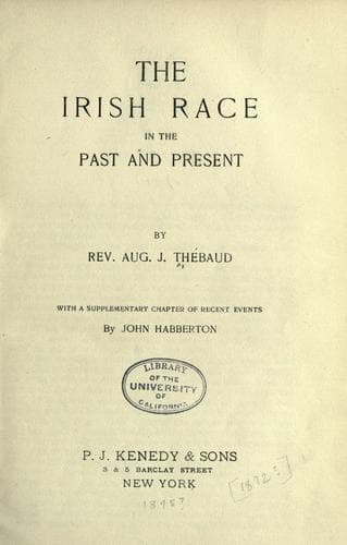 The Irish Race in the Past and the Present
