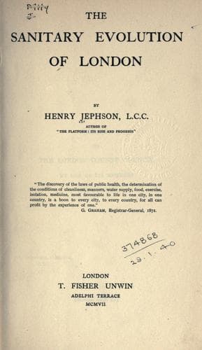 The Sanitary Evolution of London