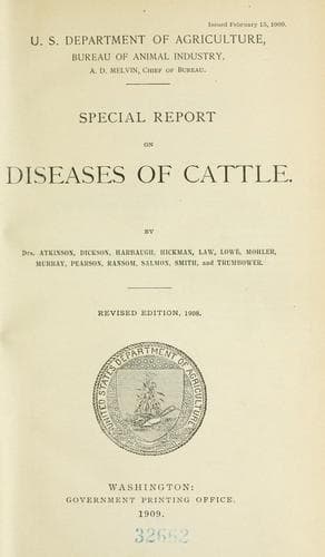 Special report on diseases of cattle