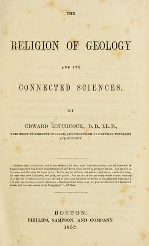 The Religion of Geology and Its Connected Sciences