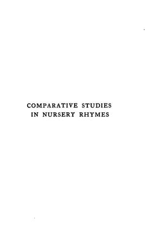 Comparative Studies in Nursery Rhymes