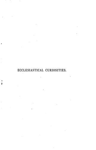Ecclesiastical Curiosities