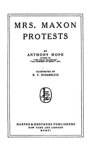 Mrs. Maxon Protests