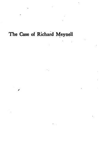 The Case of Richard Meynell