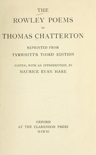 The Rowley Poems