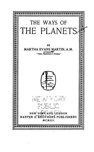 The Ways of the Planets