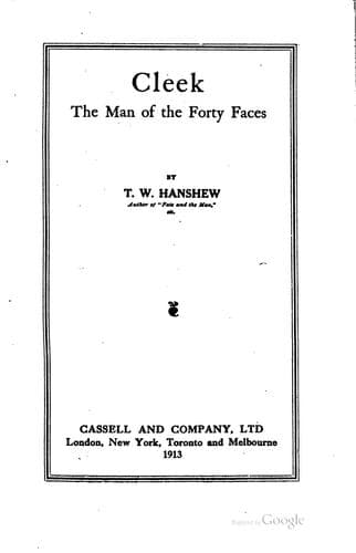 Cleek: the Man of the Forty Faces