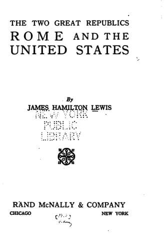 The Two Great Republics: Rome and the United States